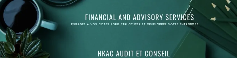 Ancienne bannière LinkedIn sombre, sans portrait, portant le nom d'un cabinet d'audit et de conseil